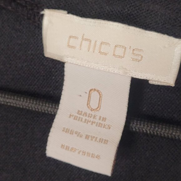 Chicos size 0 Black Ruffle Tank Top - Picture 4 of 6